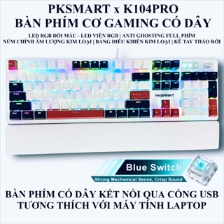  Bàn Phím Cơ Gaming Có Dây - K104PRO - LED RGB 15 Hiệu Ứng Và 8 Màu LED Đơn - Anti Ghosting Full Phím - Blue Switch 