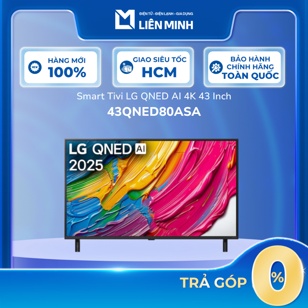 43QNED80ASA - Smart Tivi LG QNED AI 4K 43 Inch 43QNED80ASA - Bảo Hành Chính Hãng [GIÁ MÁY]