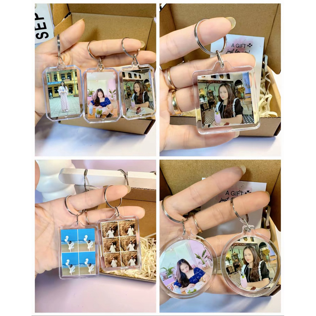 Móc khoá in ấn theo yêu cầu, hỗ trợ làm nét ảnh (in ảnh, in mã QR, in hình theo yêu cầu)