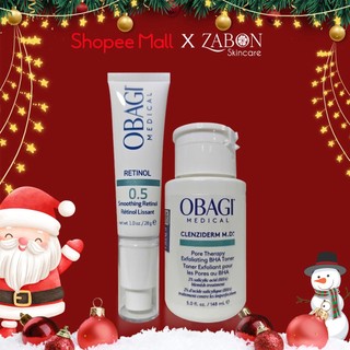  Bộ đôi dưỡng da Dung dịch Obagi Clenziderm M.D BHA Toner 148ml và Kem Chống Lão Hóa & Tái Tạo Da 360 Retinol 0.5 New 28g 