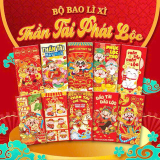 Combo 100 cái bao lì xì tết giáp thìn 2026