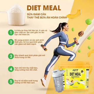  Sữa Giảm Cân Diet Meal An Toàn Cấp Tốc + Tặng Bình Nước 500ml 