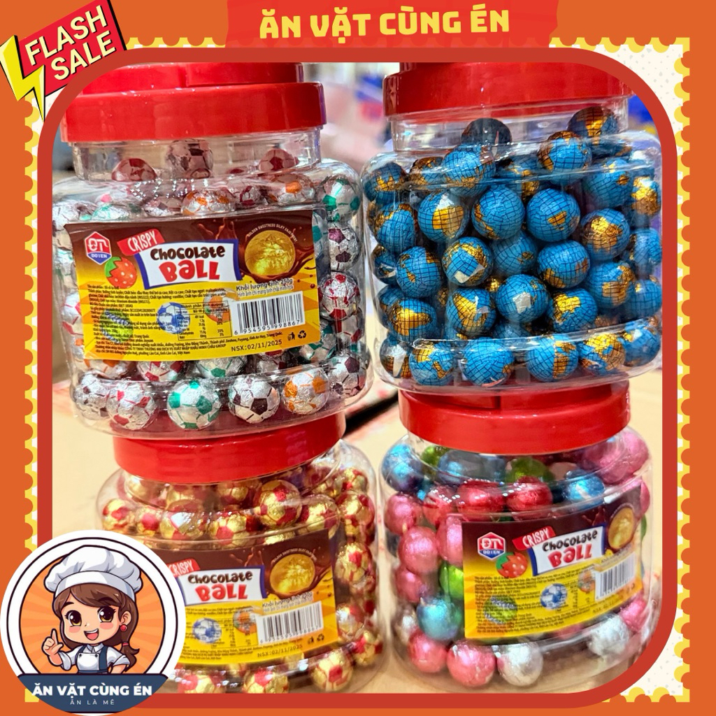 (GIÁ SỈ ) Hộp khoảng 100 viên kẹo socola chocoball nhiều mẫu xinh lắm, kẹo socola ball viên tròn nhi