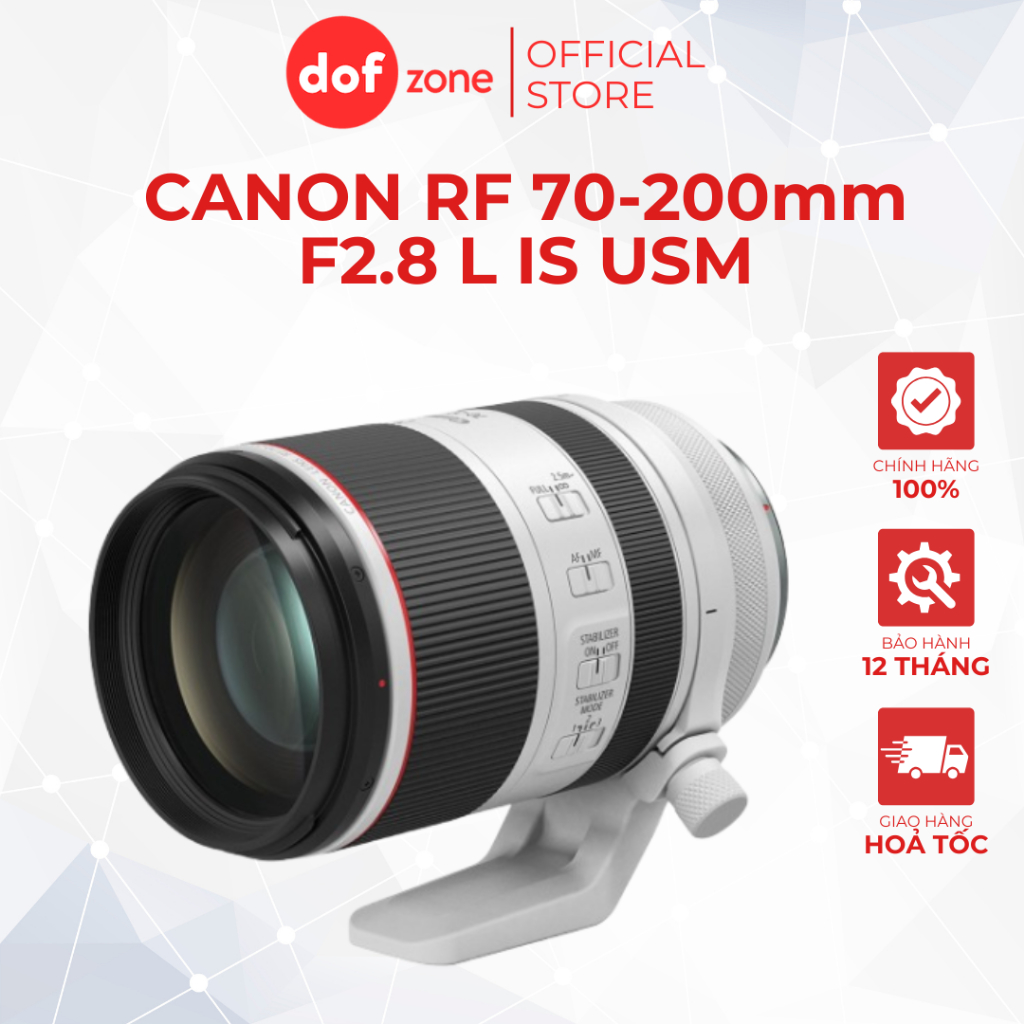 Ống kính Canon RF 70-200mm F2.8 L IS USM | Chính Hãng BH 24 Tháng