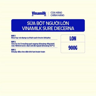(HSD T9-2027) SẢN PHẨM DINH DƯỠNG - VINAMILK SURE DIACERNA 900G.