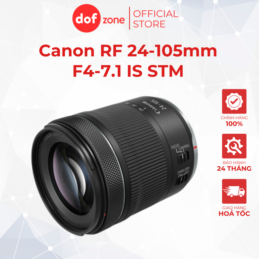 Ống kính Canon RF 24-105mm F4-7.1 IS STM | Chính Hãng BH 24 Tháng