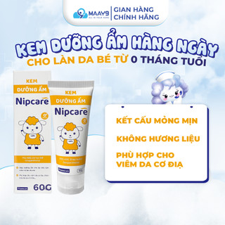  Kem dưỡng ẩm Nipcare giúp cấp ẩm làm mềm dịu da góp phần ngăn ngừa hiện tượng nứt nẻ bong tróc tuýp 60g 