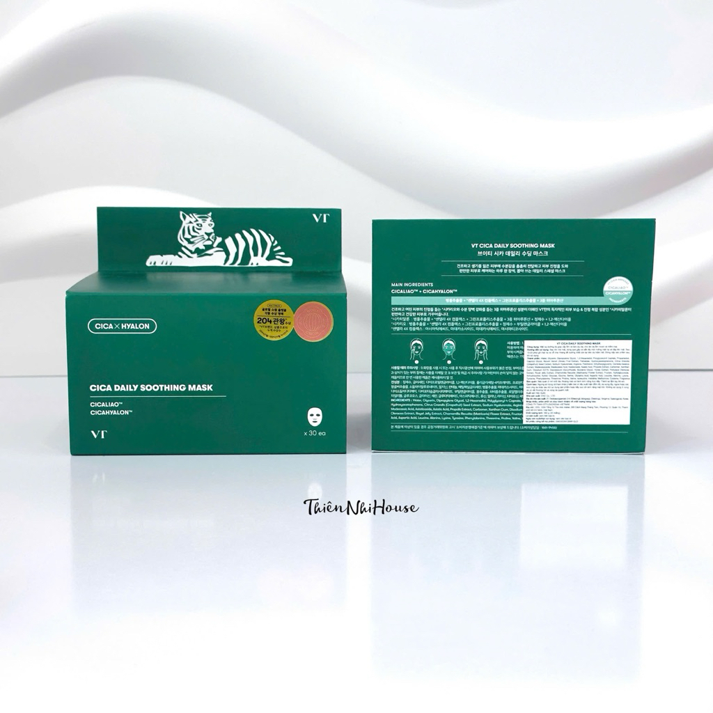 Mặt Nạ VT Cosmetic Cica Daily Soothing 30 Miếng
