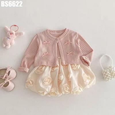 Set Body Họa Tiết Hoa Hồng 3D Khoác Hồng Cho Bé Gái Sơ Sinh 1 2 Tuổi MINTSCLOSET Quảng Châu - BS6523