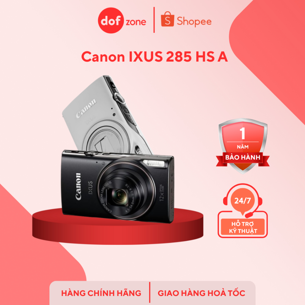 Máy ảnh nhỏ gọn bỏ túi Canon IXUS 285 HS A - Hàng Chính Hãng BH 12 Tháng