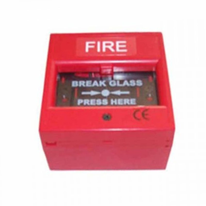 Nút ấn khẩn vuông bể kính có chụp bảo vệ HORING AH-0217