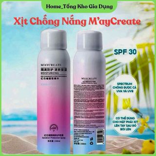  Xịt chống nắng MayCreate hàng chính hãng ,bảo vệ da chống tia UV 24h ,make up che khuyết điểm nâng tông da ,dưỡng ẩm da. 