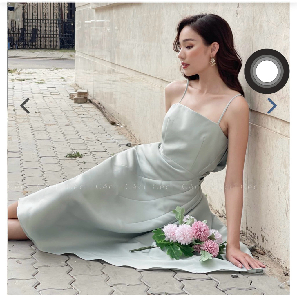 Đầm Céci pass (màu xanh mint)