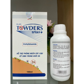 ( Mẫu mới) Xịt Towders (spray+)100ml và Towders Plus spray 100ml