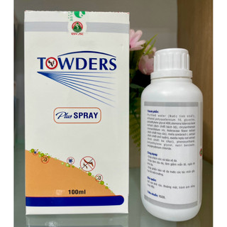 ( Mẫu mới) Xịt Towders (spray+)100ml và Towders Plus spray 100ml