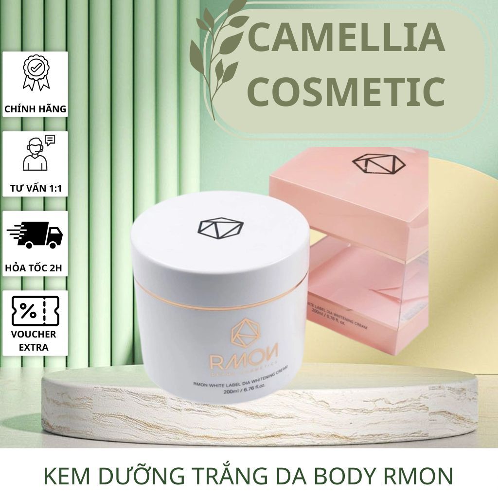 Kem body Rmon, kem dưỡng trắng body, nâng tone, makeup body, dưỡng ẩm, dưỡng trắng tự nhiên