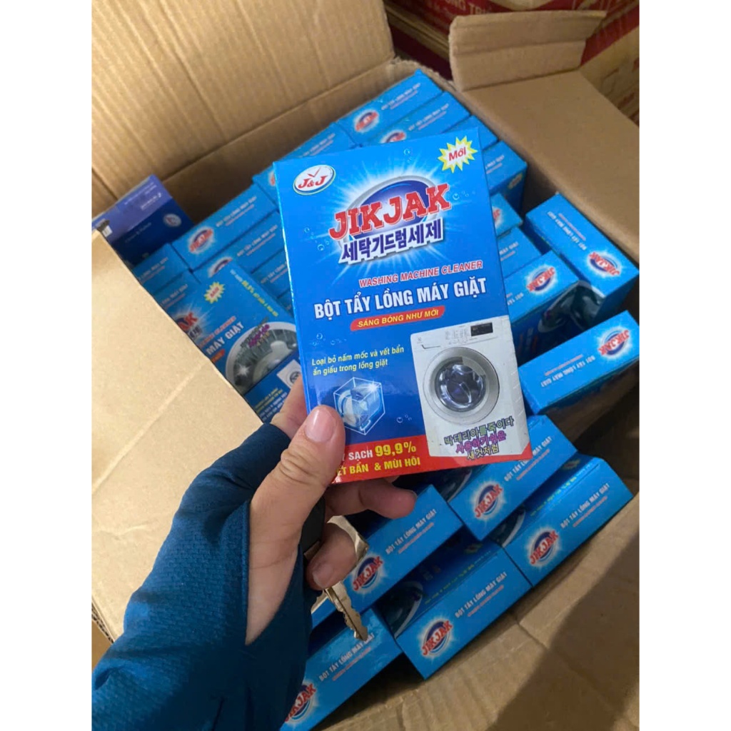 JIK JAK Bột Tẩy Lồng Máy Giặt Gói 200g - Loại Bỏ Cặn Lắng Caxi Và Chất Bẩn Diệt Khuẩn