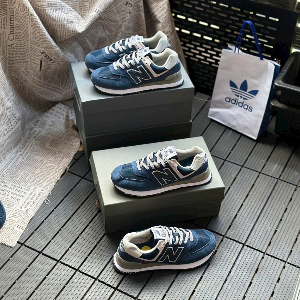 Giày New Balance 574 Navy Suede Xanh Navy Cổ Điển