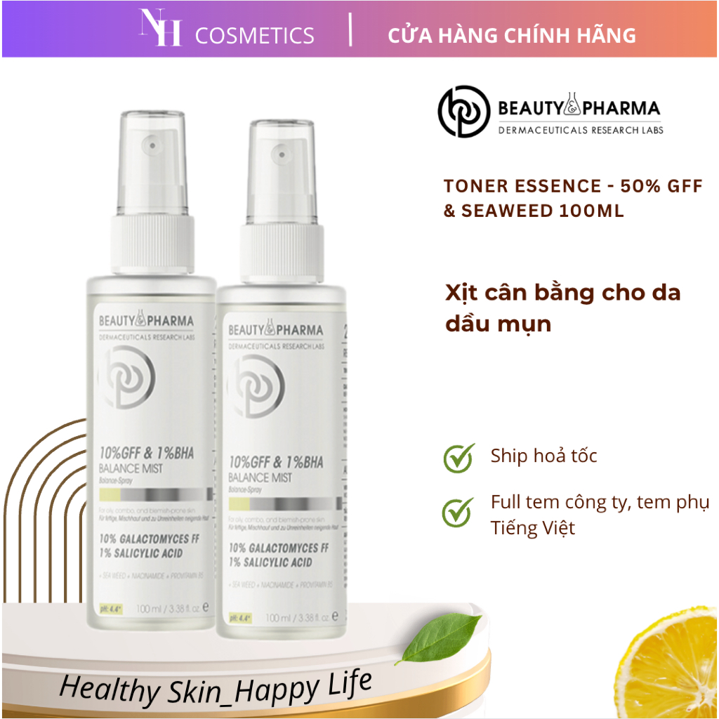 [TEM CTY] BP DERMA Balance Mist - 10% GFF & 1%BHA Xịt Khoáng Cân Bằng PH Kiểm Soát Dầu Cho Da Mụn