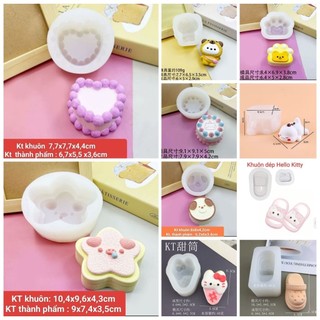    Nhiều mẫu  Khuôn silicon Donut mèo bánh bao  bánh mỳ  gấu  dép khủng long bánh kem làm rau câu pudding trà sữa 