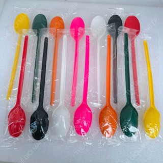 200 Muỗng Nhựa Dùng 1 Lần – Bọc Từng Cái – Dài 15–20cm