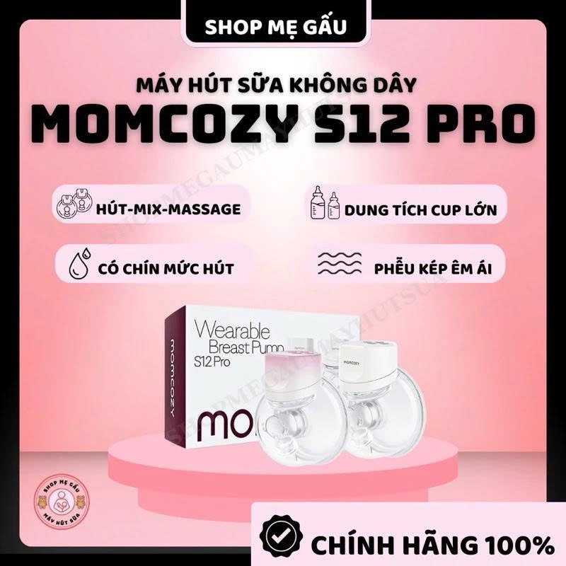 Máy hút sữa rảnh tay Momcozy S12 Pro