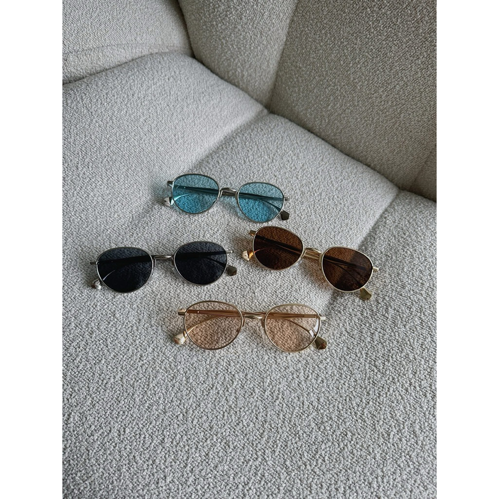 Lyys Store - Kính mát kim loại tròn bầu nhỏ retro 3092