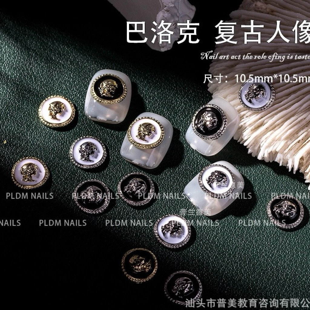 Set 10 Charm tròn trang trí móng cực xinh