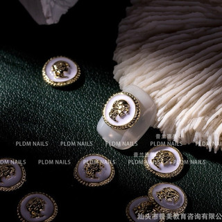 Set 10 Charm tròn trang trí móng cực xinh