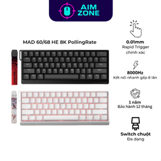  Bàn Phím Gaming MAD60   MAD68 - NonRGB RGB - 1000hz 8000hz - Rapid Trigger - Bảo Hành 12 Tháng 