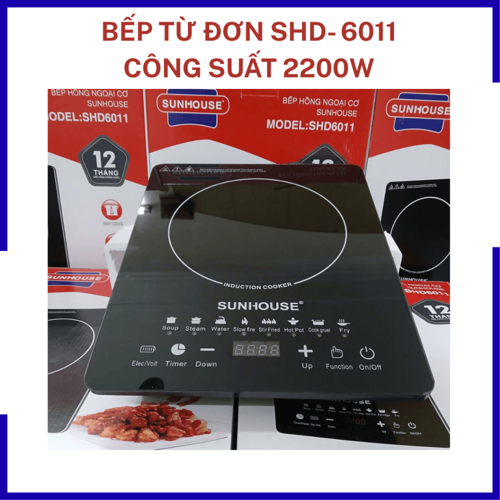 BẾP ĐIỆN TỪ ĐƠN GROPA CÔNG SUẤT 2200W, BẾP TỪ ĐƠN CẢM ỨNG TẶNG KÈM NỒI LẨU BH 12 THÁNG