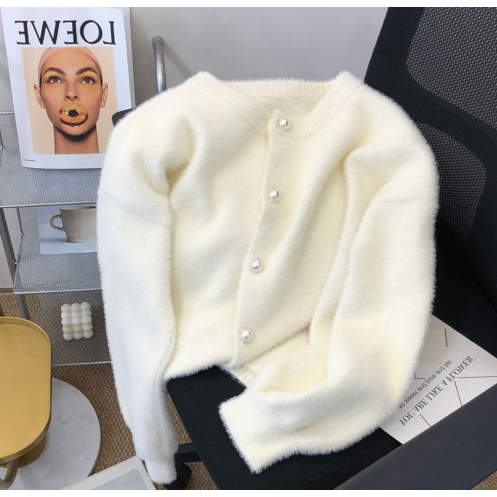 LALASHOP _ Áo khoác Cadigan lông mịn cho nữ [ẢNH THẬT]