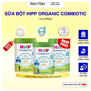  Sữa bột công thức HiPP Organic Combiotic 800g bổ sung DHA trực tiếp dành cho trẻ nhỏ - hanzomart 