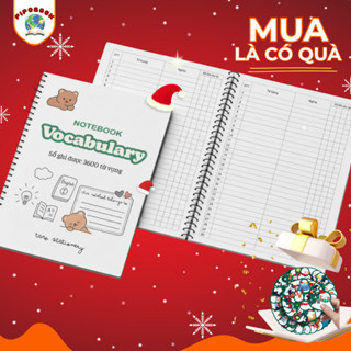  Sổ tay học từ vựng học 3600 từ vựng tiếng Anh Trung Nhật Hàn  B5  120 trang- Pipobook shop 