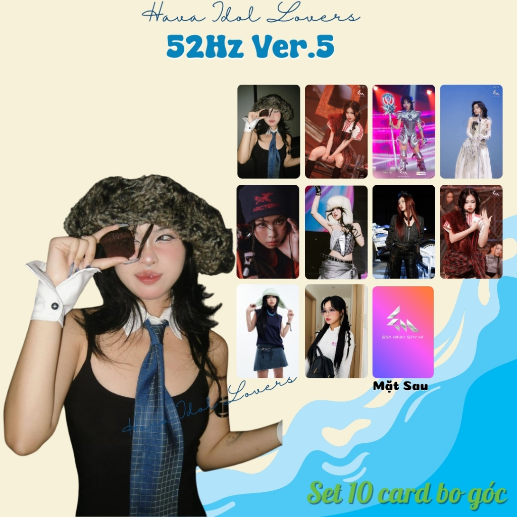 SET 10 Card Bo Góc 52Hz -Trần Thị Phương Thảo | Photocard Unoff Cán Bóng Glossy Kèm Sleeve