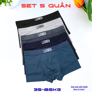  COMBO 5 Quần lót nam boxer Sịp đùi nam chất thun lạnh co dãn 4 chiều mềm mại mịn mát Full Size 