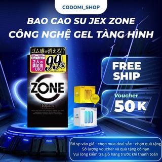   Quà tặng 1 chiếc bcs random  Bao cao su siêu cao cấp Jex zone siêu mỏng 0.01 mm Nhật Bản siêu mỏng 10 bcs 