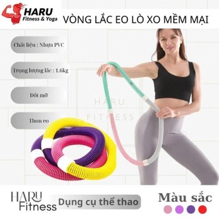 Vòng lắc eo lò xo haru bọc nhựa mềm giảm mỡ nhanh, eo thon săn chắc tập tại nhà tiện lợi C99