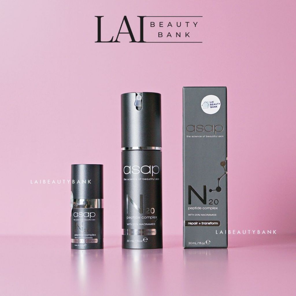 Serum 20% Niacinamide + Peptide chống lão hóa ASAP N20 Peptide Complex 5ml, 30ml HÀNG CÔNG TY - LAI 