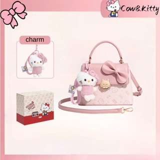  Túi Đeo Chéo Nữ Cow & Kitty Màu Hồng Dễ Thương Hàn Quốc Full Box Quà Sinh Nhật 