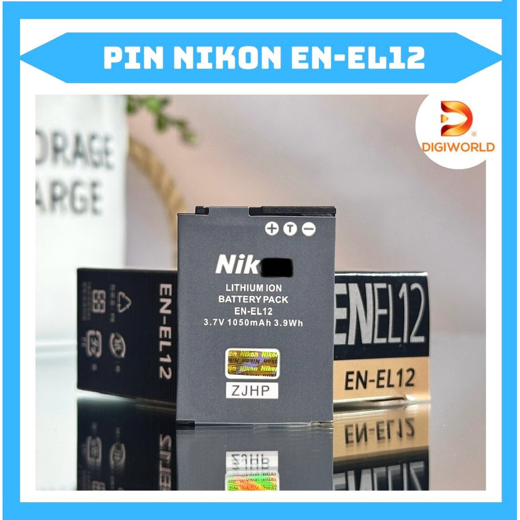 Pin Nikon EN-EL12 tương thích với máy ảnh  S610, S710, S630, S620, S640, S70, S1000pj, P310,...