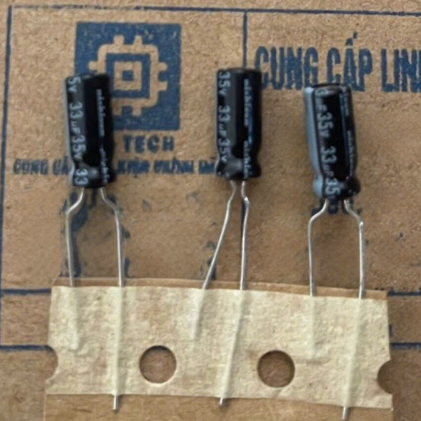 Linh kiện Chuyên Dụng Tụ hoá 35V 33uF 35v 33uf 33UF 5x11 Nichicon Chính hãng mới