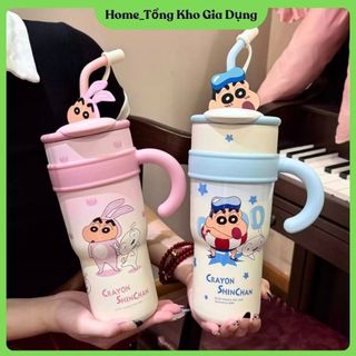  Bình nước giữ nhiệt Shin-Chan 1200ml INox316 ,3 màu thiết kế dễ thương - Ly giữ nhiệt tốt chống tràn  hàng cao cấp . 