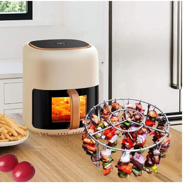 Xiên Nướng Thịt INOX Cho Nồi Chiên Không Dầu, Giá Nướng Thịt Chuyên Dụng, Vỉ Nướng Thịt, Giá Xiên Th