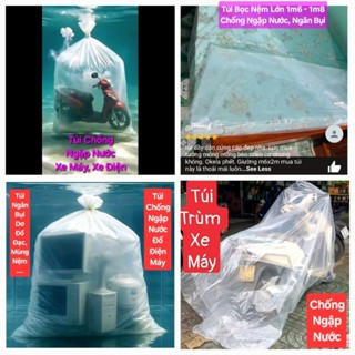   1 Cái  Túi Bạt PE Nilong Bọc Xe Máy Bọc Nệm Tủ Lạnh Máy Giặc Size To Chống Ngập Thấm Nước 100%. 