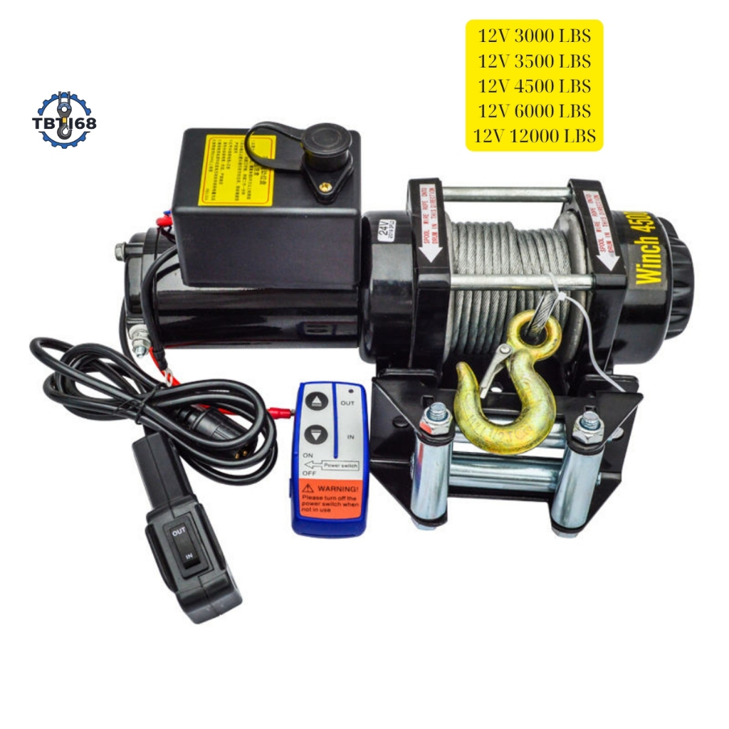 TỜI ĐIỆN ẮC QUY 12V/24V NHIỀU CÔNG SUẤT 3000lbs, 4500lbs, 6000lbs, 12000lbs