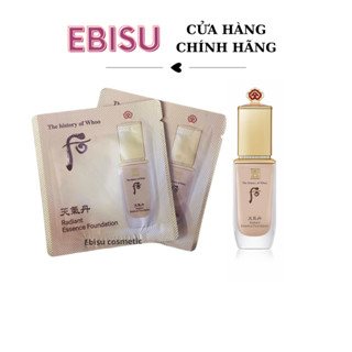  Combo 10 Gói Kem Nền Whoo Cheongidan Radiant Essence Foundation 1ml _trang điểm & dưỡng tái sinh da. 