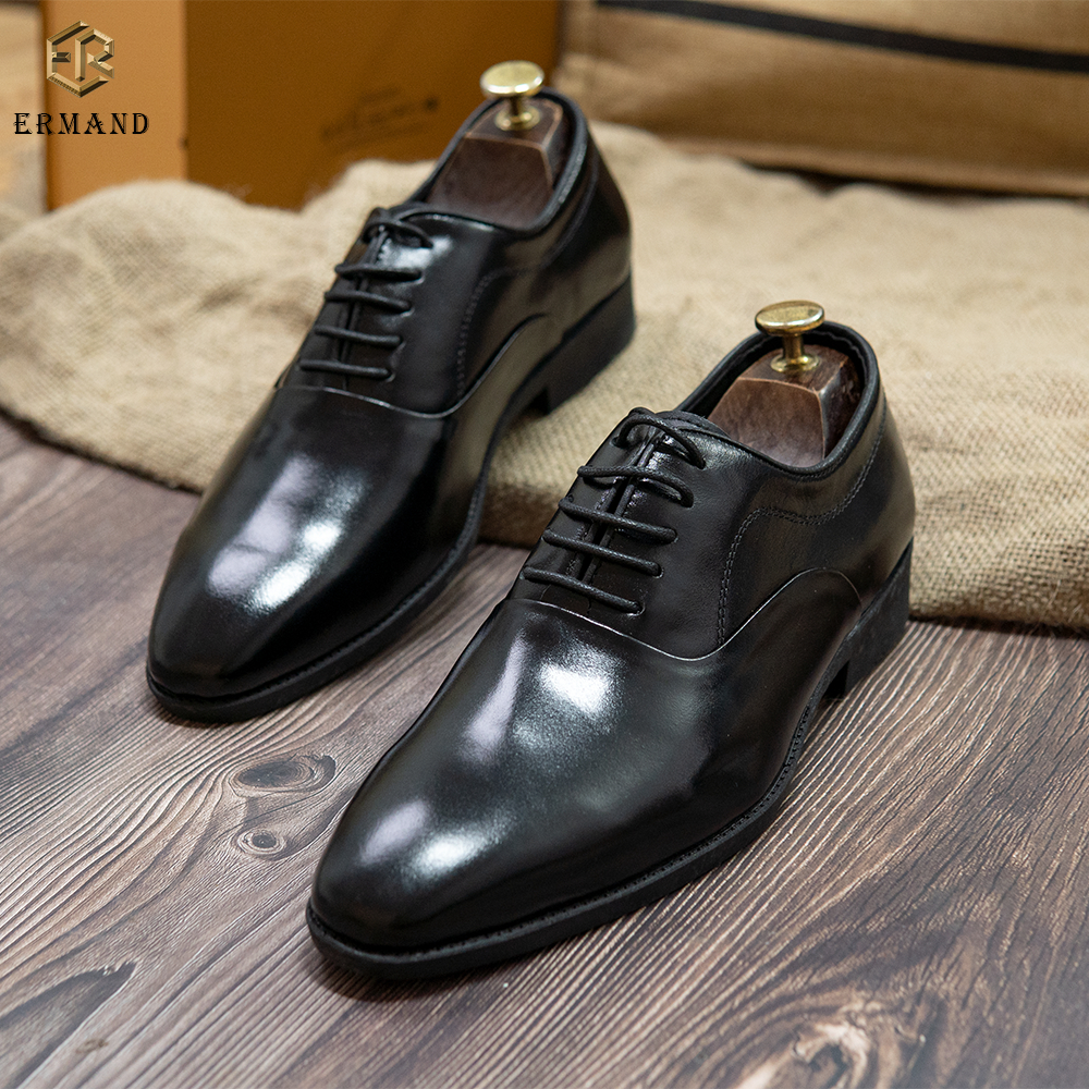 Giày Tây nam ERMAND cao cấp da bò thật bảo hành 1 năm kiểu dáng oxford - Mã T203