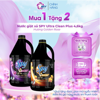  Nước Giặt Xả SPY Ultra Clean Plus 4,6kg – 2 Trong 1 Sạch Sâu Thơm Lâu Lưu Hương Nước Hoa Pháp 