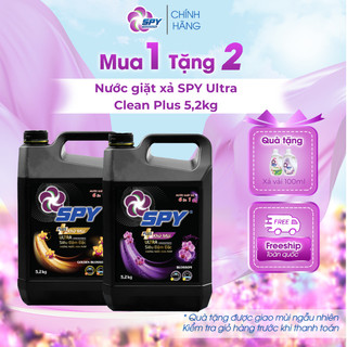  Nước Giặt Xả SPY Ultra Clean Plus 5,2kg – Khử Mùi Sạch Sâu Thơm Lâu Đậm Đặc Tiết Kiệm 